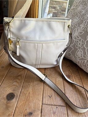 Relic White Faux Leather Crossbody Bag